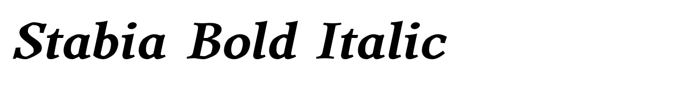 Stabia Bold Italic